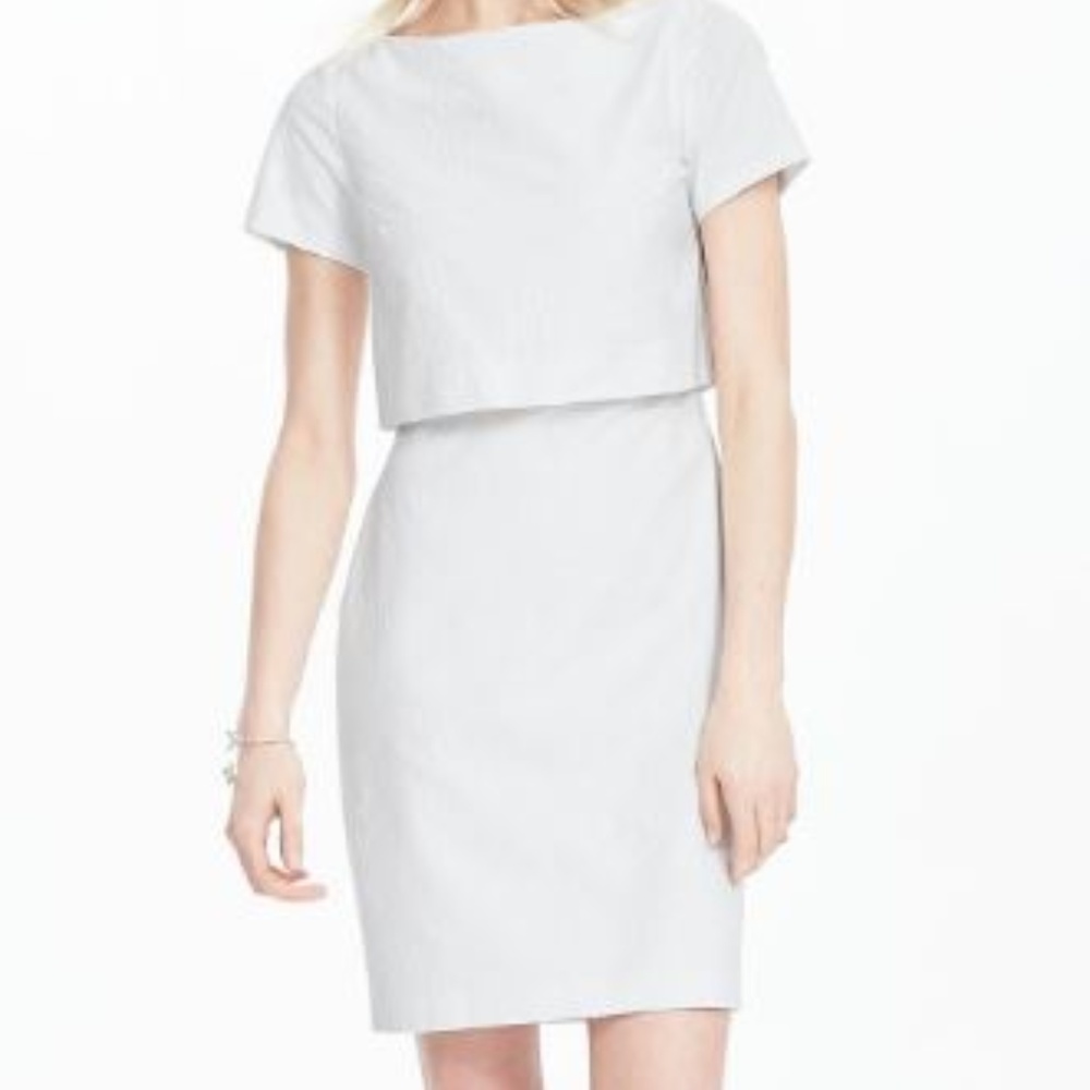 Banana Republic Seersucker Layered Dress
